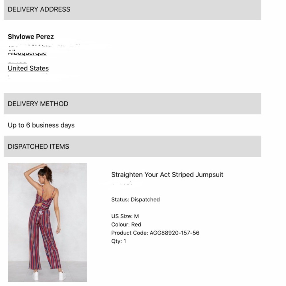 Nasty Gal Striped Jump suit - * WITH TAGS